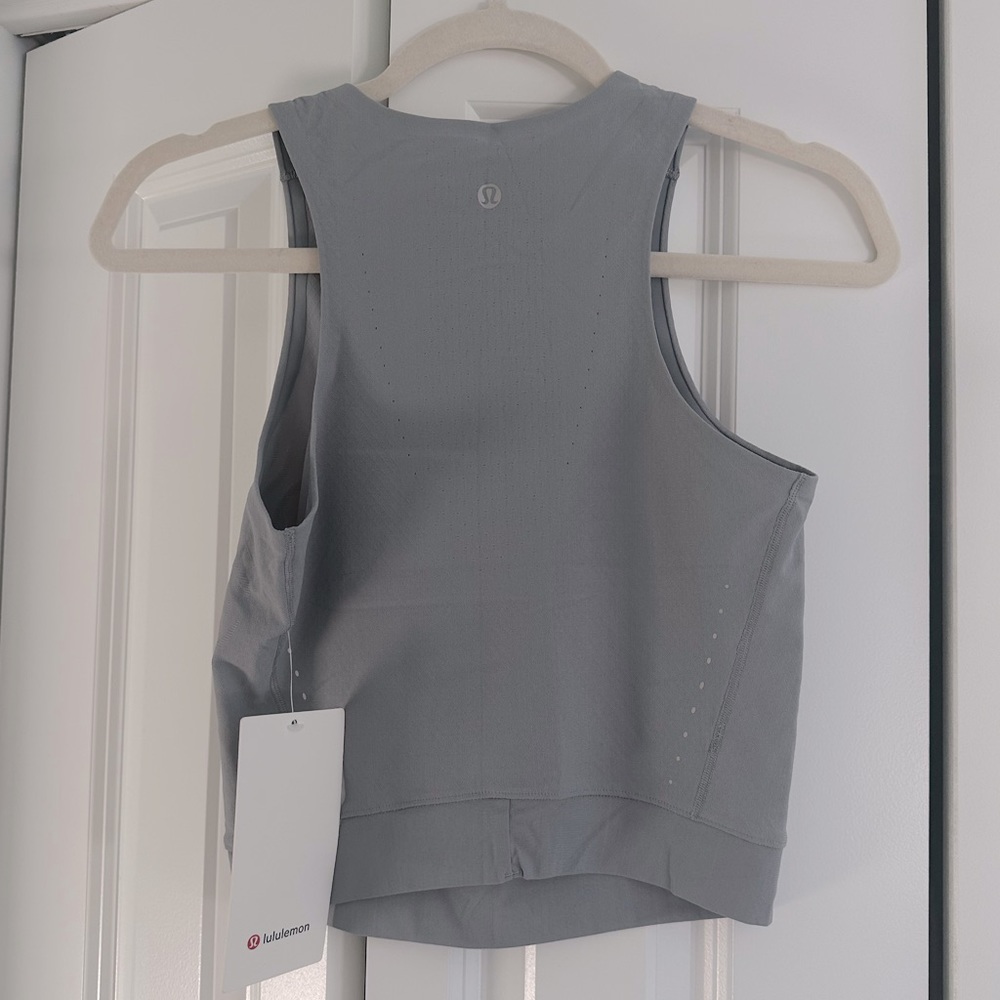Lululemon NWT SenseKnit Running Tank Top Rhino Grey - Picture 4 of 5